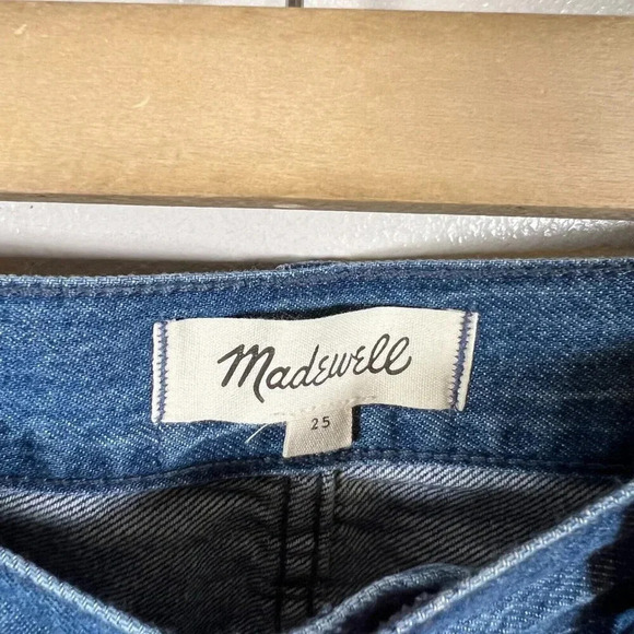 Madewell Western Yoke Jeans Size 25 High Rise Straight Leg Medium Wash Retro - Picture 3 of 9